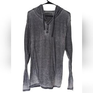 Medium Men's Grey Pullover Hooded Shirt